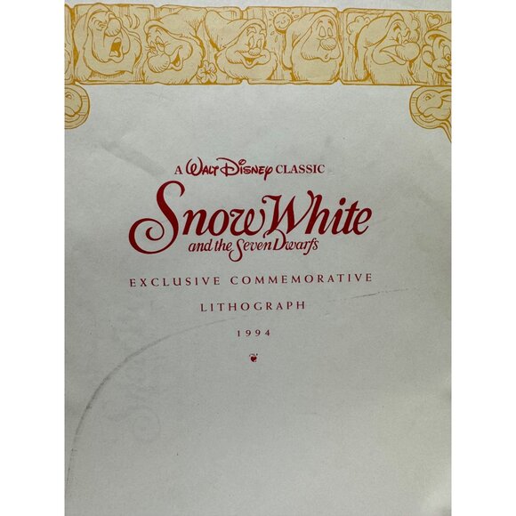 Walt Disney classic Snow White and the seven Dwarfs lithograph 1994 READ - Picture 4 of 12